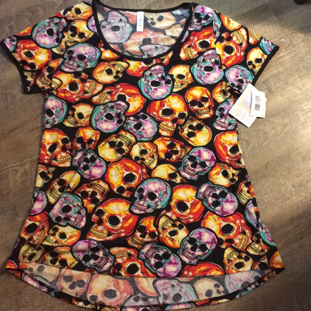 M Watercolor Skull Classic T